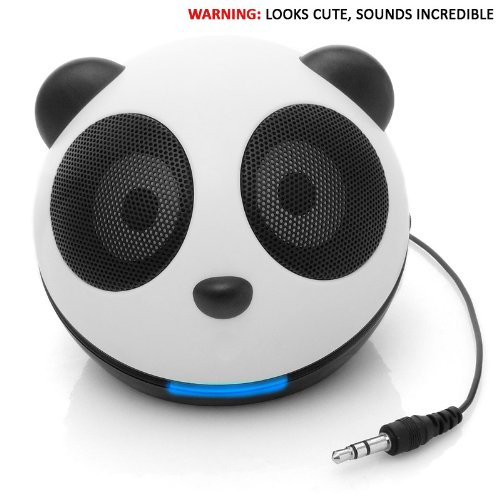 GOgroove Panda Pal High-Powered Portable Laptop , MP3 , Tablet Mini Speaker System