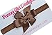 Funny Girl Designs Baby Girl Simple Bow Elastic Headband Sizes for Newborns and Toddlers