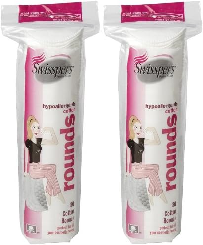 Swisspers Premium Hypoallergenic Rounds - 80 ct - 2 pk