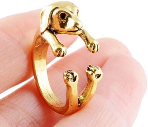 Crystalbella Fashion Creative Animal Dog Lovers Rings Jewelry