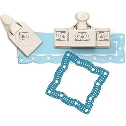 Martha Stewart Crafts Punch Around The Page Large Combo, Flower Doily Trim