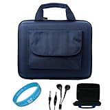 Blue Cube with Pocket Series Series Shell Hard Carrying case for Samsung Galaxy Tab 8.9 inch Android 3.0 Wireless Tablet + Black Hands-free Headphones + SumacLife TM Wisdom*Courage