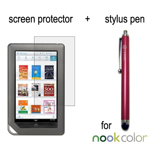 Anti-Glare Screen Protector For Barnes & Noble Nook COLOR + Touch Screen Stylus Pen caseen brand