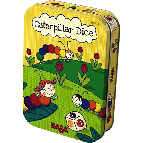 HABA Caterpillar Dice - A Simple Travel Game in Storage Tin