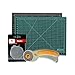 Rotary Cutter & Self Healing Mat Set â€“ Professional Double Sided Cutting Mat with Rotary Plus 5 Replacement Blades Making The Ultimate Arts & Crafts Kit for Sewing Quilting & Much More (18x24)
