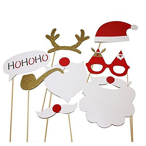 TK Eletronics Funny Merry Christmas Photo Booth Props Set Decoration On A Stick for Party ,8PCS TK Eletronics Funny Merry Christmas Photo Booth Props Set Decoration On A Stick for Party ,8PCS