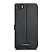 BLU Life XL case, KuGi BLU Life XL case - MX style ultra-thin PU Leather Case for BLU Life XL - LTE 5.5 inch smartphone. (Black)