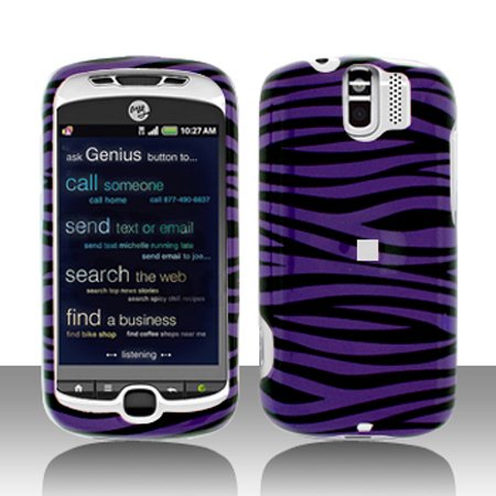 HTC G3/My Touch 3g Slide Cell Phone Purple/Black Zebra Protective Case Faceplate Cover