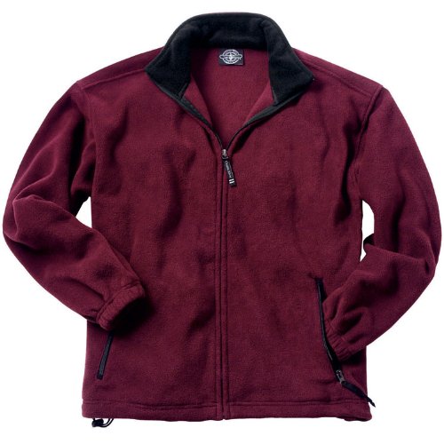 Mens Voyager Fleece Jacket Maroon/Black
