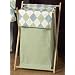 Baby and Kids Clothes Laundry Hamper for Blue and Green Argyle Bedding Sets
