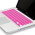 Kuzy - Neon PINK Keyboard Cover Silicone Skin for MacBook Pro 13" 15" 17" (with or w/out Retina Display) iMac and MacBook Air 13" - Neon Pink