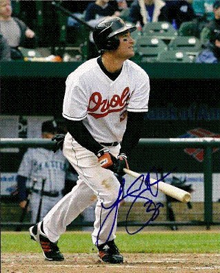 Autographed/Hand Signed 8x10 Photo Luke Scott Baltimore Orioles