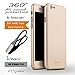 iPhone 6/6S Case, Ipaky Ultra Thin Exact-Fit Premium Matte Finish Dual Layer Hard Case for iPhone 6 with Tempered Glass Screen Protector for iPhone 6/6S 4.7 (Gold)