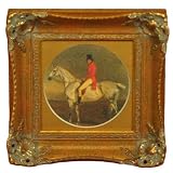 Exquisite Antique Reproduction Oil Painting, 19th Century English Equestrian Hunting Rider