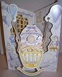3-D Santoro Graphics Swing Card / Greeting Card - Baby Boy in a Bassinet