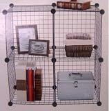Large Cube Storage Cubby / Bookcase Grid (Silver)