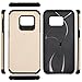 Galaxy S7 Edge Case, Kaptron Slim Fit Shield Case, Hard Protective Modern Style TPU + PC Phone Case for Samsung Galaxy S7 Edge (Gold + Black)