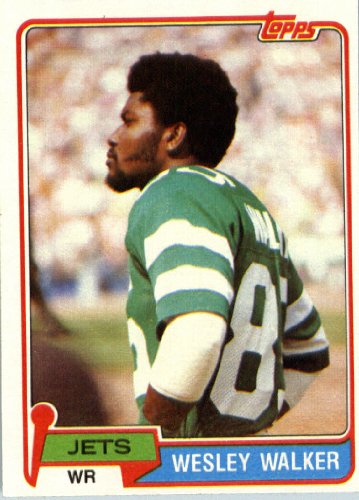 1981 Topps # 118 Wesley Walker New York Jets Football Card - In Protective Screwdown Display Case!