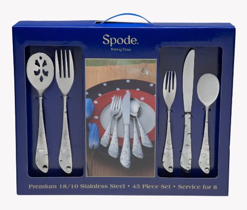 Spode Baking Days 45-Piece Flatware Set
