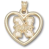 University of Nebraska N Huskers Heart Pendant (14kt)