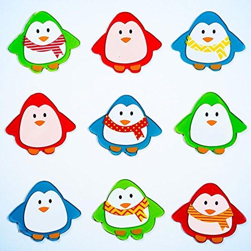 Design Ideas GelGems Window Clings, Penguins, Large Bag