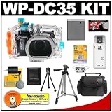 Canon WP-DC35 Waterproof Underwater Housing Case with Battery + Case + Tripod + Accessory Kit for PowerShot S90 Digital Camera