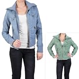 Hailey Jeans Co Juniors High Collar Zippered Faux Leather Jacket