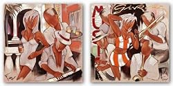 Give me Music and Havana Piano Set by Pierre Farel 27.5"x27.5" Art Print Poster