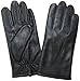 FOWNES Men's Cashmere Lined Black Lambskin/Conductive Leather Gloves