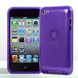 BPM Purple Protective Armour Silicone Gel Case & screen Protector for Apple iPod Touch 4th Generation 4 4g 8gb 32gb 64gb Electronics