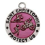 Triathlete St. Christopher Tri Charm - Pink