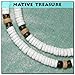 Native Treasure Mens and Womens Summer Beach Surfer Necklace From the Philippines, White Ark Shells with Brown Coconut Beads, Mens Shell Necklace
