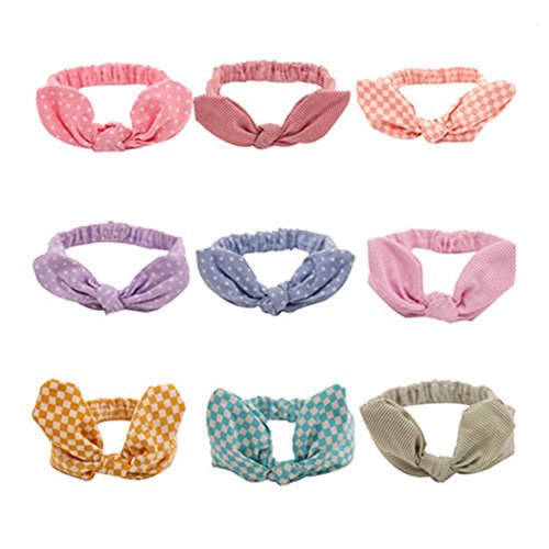 niceEshop(TM)Baby Girls Ear Headband Hair Bow Tie Newborn headband set