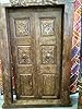 18c Antique Doors Architectural Rajasthani Doors Teak Peacock Carving Frame Indian Furniture