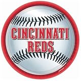 Costumes 203782 Cincinnati Reds Baseball- Round Dinner Plates