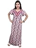 Indiatrendzs Women's Hosiery Cotton Nighty Pink Printed Nightwear M