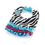 Wild Child Zebra Bib, Black/White/Blue/Pink, 0-6 Months