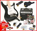 Lindo Black 'Stratocaster Style' Electric Guitar and 15w Amp Starter Pack/Package/Outfit - Includes Bag, DVD, Lead, Strings, Strap, Plectrums, Pitch Pipe! **LIMITED OFFER ON POPULAR PACKAGE-IDEAL FOR CHRISTMAS!**