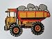 Kipper Bagger Baustelle Auto Car AUFNÄHER APPLIKATION BÜGELBILD PATCH