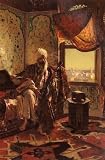 Art, Oil painting reproduction size 24x36 Inch, painting name: Smoking The Hookah, By Ernst Rudolf