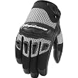 Icon Twenty-Niner Hayabusa Men's Leather/Mesh Street Motorcycle Gloves - Silver