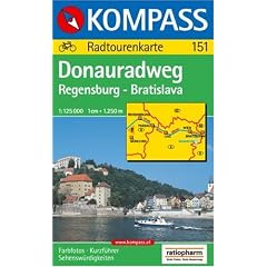 Donau-Radweg Regensburg - Bratislava 1 : 125 000: Radtourenkarte