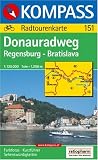 Donau-Radweg Regensburg - Bratislava 1 : 125 000: Radtourenkarte