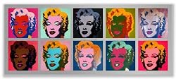 10 Marilyns, 1967 - Silver by Andy Warhol 22"x52.75" Art Print Poster