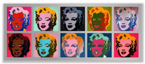 (22x52) Andy Warhol Ten Marilyns 1967 Art Print Poster