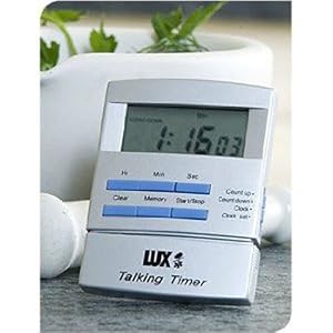 Lux TT100 Talking Clock and Timer, White by