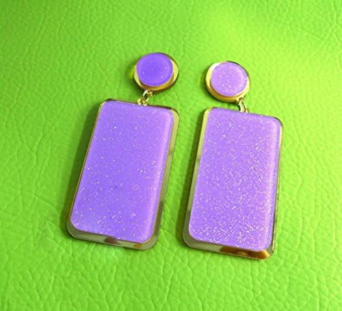Mygoodie Jewelry Jelly glitter rectangle bling-bling earrings