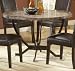 Dining Tables | Round Dining Tables | Custom Dining Tables | Round Tables | Dining Room Table Sets | Casual Dining Tables | Round Pedestal Dining Tables | Circular Dining Tables - Hillsdale Monaco Round Faux Marble Top Dining Table with 48-Inch Diameter, Matte Espresso