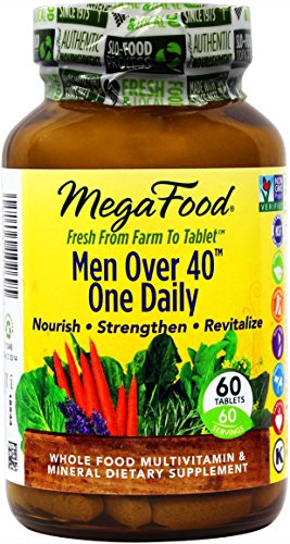 MegaFood - Men Over 40 One Daily, Promotes Immune Health & Well-being, 60 Tablets (FFP)