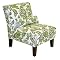 Canary Print Armless Chair - Green